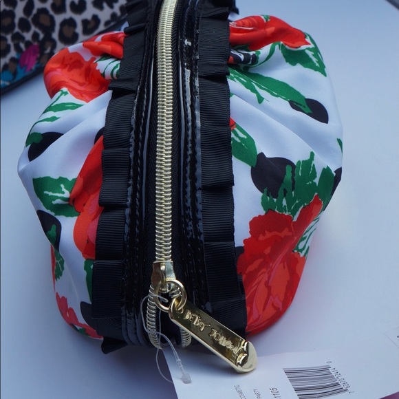 Betsey Johnson Polka Party Cosmetic Make-Up Bag - Picture 10 of 10